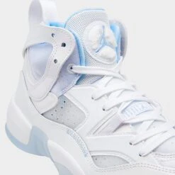 Nike Women's Jordan Jumpman Two Trey Casual Shoes White/Ice Blue - DR9631 110 -Nikes Shoes Shop DR9631 110 P3