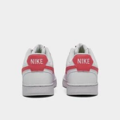 Women's Nike Court Vision Low Next Nature Casual Shoes White/Sea Coral/Volt/Black - DR9885 101 -Nikes Shoes Shop DR9885 101 P4