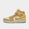 Nike Women's Air Jordan Retro 1 Mid SE Casual Shoes Muslin/Desert/Celestial Gold/Sail - DV0427 102 -Nikes Shoes Shop DV0427 102 P1