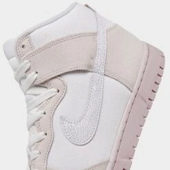 Nike Dunk High Retro Premium SE Cracked Leather Casual Shoes Summit White/White/Phantom Pink Oxford - DV0822 100 -Nikes Shoes Shop DV0822 100 P3