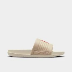 Women's Nike Offcourt Adjust Slide Sandals Sanddrift/Sail/Picante Red/Coconut Milk/Phantom - DV1033 100 -Nikes Shoes Shop DV1033 100 P3