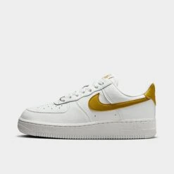 Women's Nike Air Force 1 '07 Low SE Next Nature Casual Shoes Summit White/Bronzine/Metallic Silver - DV3808 101