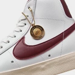 Women's Nike Blazer Mid '77 SE Casual Shoes White/Team Red/Muslin - DV7003 100 -Nikes Shoes Shop DV7003 100 P3