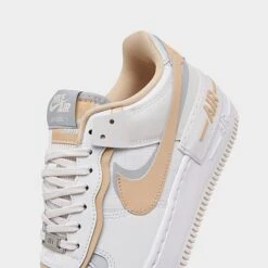 Women's Nike Air Force 1 Shadow Casual Shoes Summit White/Wolf Grey/Pure Platinum/Sesame - DV7449 100 -Nikes Shoes Shop DV7449 100 P3