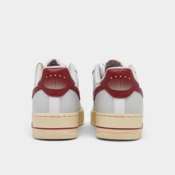 Women's Nike Air Force 1 Low SE Swoosh Pocket Casual Shoes Photon Dust/Team Red/Summit White/Muslin - DV7584 001 -Nikes Shoes Shop DV7584 001 P4