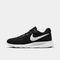 Women's Nike Tanjun Casual Shoes Black/White/Volt/Black - DV7786 001