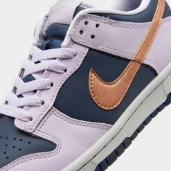 Big Kids' Nike Dunk Low SE Casual Shoes Thunder Blue/Metallic Copper - DX1663 400 -Nikes Shoes Shop DX1663 400 P3