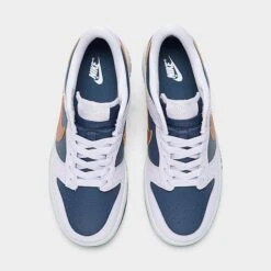 Big Kids' Nike Dunk Low SE Casual Shoes Thunder Blue/Metallic Copper - DX1663 400 -Nikes Shoes Shop DX1663 400 P5
