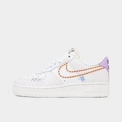 Women's Nike Air Force 1 Low '07 SE Casual Shoes White/Orange/Purple - DX2348 100
