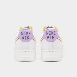 Women's Nike Air Force 1 Low '07 SE Casual Shoes White/Orange/Purple - DX2348 100 -Nikes Shoes Shop DX2348 100 P4