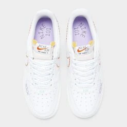 Women's Nike Air Force 1 Low '07 SE Casual Shoes White/Orange/Purple - DX2348 100 -Nikes Shoes Shop DX2348 100 P5