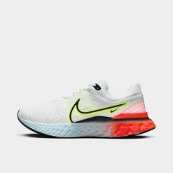 Women's Nike React Infinity 3 Running Shoes White/Volt/Bright Crimson/Black - DX3351 100