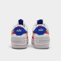 Women's Nike Air Force 1 Shadow Casual Shoes White/Sundial/Siren Red/Photon Dust - DZ1847 100 -Nikes Shoes Shop DZ1847 100 P4