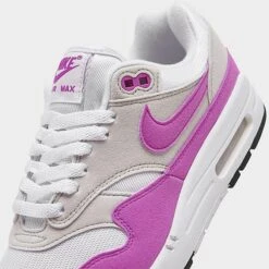 Women's Nike Air Max 1 '87 Casual Shoes Neutral Grey/Fuchsia Dream/White/Black - DZ2628 001 -Nikes Shoes Shop DZ2628 001 P3