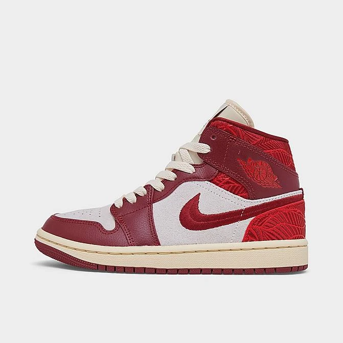 Nike Women's Air Jordan Retro 1 Mid SE Casual Shoes Team Red/University Red/Sail/Muslin - DZ2820 601 3 Nike Women's Air Jordan Retro 1 Mid SE Casual Shoes Team Red/University Red/Sail/Muslin - DZ2820 601
