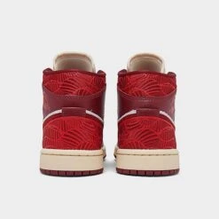 Nike Women's Air Jordan Retro 1 Mid SE Casual Shoes Team Red/University Red/Sail/Muslin - DZ2820 601 11 Nike Women's Air Jordan Retro 1 Mid SE Casual Shoes Team Red/University Red/Sail/Muslin - DZ2820 601 -Nikes Shoes Shop DZ2820 601 P4