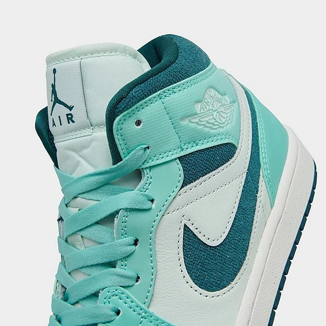 Nike Women's Air Jordan 1 Mid SE Casual Shoes Bleached Turquoise/Sky J Teal/Barely Green - DZ3745 300 5 Nike Women's Air Jordan 1 Mid SE Casual Shoes Bleached Turquoise/Sky J Teal/Barely Green - DZ3745 300 - Image 3