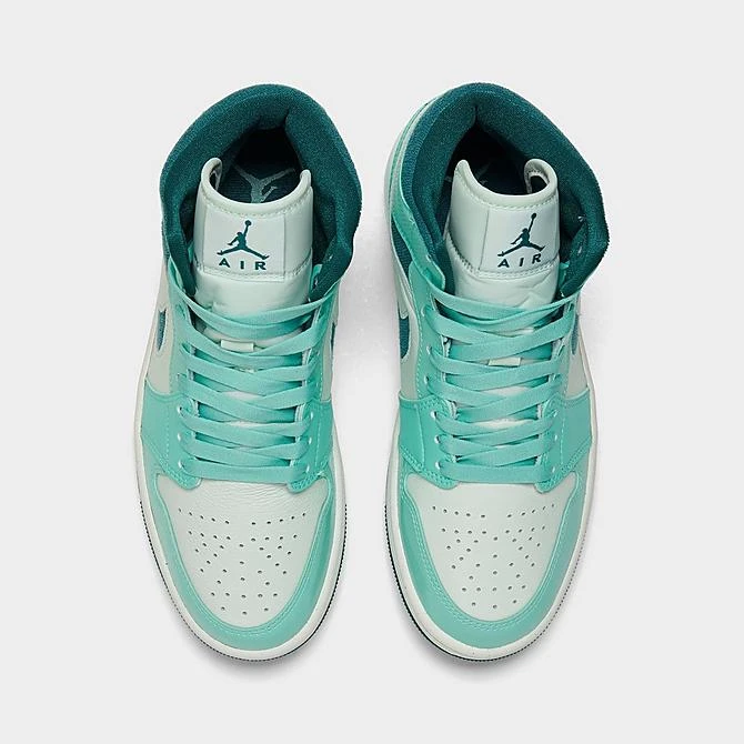 Nike Women's Air Jordan 1 Mid SE Casual Shoes Bleached Turquoise/Sky J Teal/Barely Green - DZ3745 300 7 Nike Women's Air Jordan 1 Mid SE Casual Shoes Bleached Turquoise/Sky J Teal/Barely Green - DZ3745 300 - Image 5
