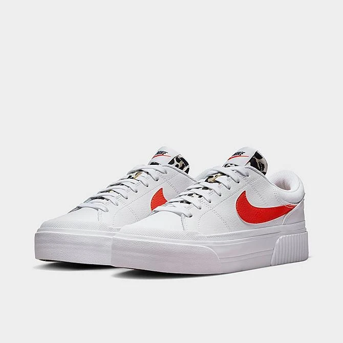Women's Nike Court Legacy Lift Platform Casual Shoes White/Rattan/Black/Team Orange - DZ5203 100 4 Women's Nike Court Legacy Lift Platform Casual Shoes White/Rattan/Black/Team Orange - DZ5203 100 - Image 2