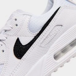 Women's Nike Air Max 90 Casual Shoes White/Black - DZ5212 100 -Nikes Shoes Shop DZ5212 100 P3