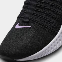 Women's Nike React Phantom Run Flyknit 2 Running Shoes Black/Barely Grape/University Blue/Lilac - DZ5213 001 -Nikes Shoes Shop DZ5213 001 P3