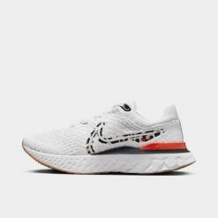 Women's Nike React Infinity 3 Running Shoes Platinum Tint/Mtlc Summit Wht/Team Orange/Black/Sail/Rattan - DZ5215 001