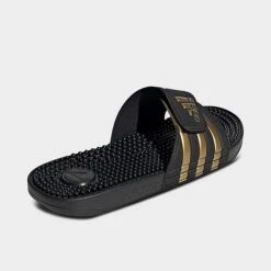 Adidas Adissage Slide Sandals Black/Gold Metallic/Black - EG6517 001 11 Adidas Adissage Slide Sandals Black/Gold Metallic/Black - EG6517 001 -Nikes Shoes Shop EG6517 001 P4