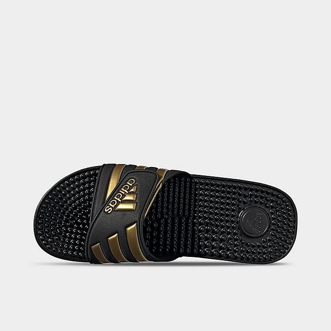 Adidas Adissage Slide Sandals Black/Gold Metallic/Black - EG6517 001 7 Adidas Adissage Slide Sandals Black/Gold Metallic/Black - EG6517 001 - Image 5