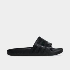 Women's Adidas Originals Adilette Aqua Slide Sandals Black/Black/Black - F35550 001