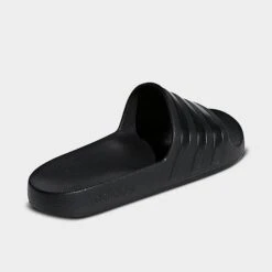 Women's Adidas Originals Adilette Aqua Slide Sandals Black/Black/Black - F35550 001 -Nikes Shoes Shop F35550 001 P4