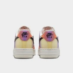 Women's Nike Air Force 1 Low Casual Shoes Summit White/Black/Bright Mandarin/Action Grape/Action Green/Citron Tint - FD0801 100 -Nikes Shoes Shop FD0801 100 P4