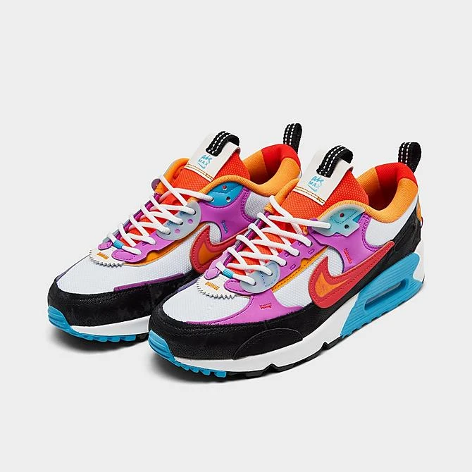 Women's Nike Air Max 90 Futura Casual Shoes White/Bright Crimson/Fuchsia Dream-/Baltic Blue/Cosmic Fuchsia/Vivid Orange - FD0821 100 4 Women's Nike Air Max 90 Futura Casual Shoes White/Bright Crimson/Fuchsia Dream-/Baltic Blue/Cosmic Fuchsia/Vivid Orange - FD0821 100 - Image 2
