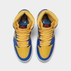 Nike Women's Air Jordan Retro 1 High OG Casual Shoes Varsity Maize/Game Royal/Sail - FD2596 700 -Nikes Shoes Shop FD2596 700 P5