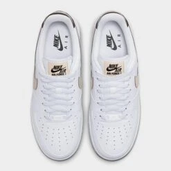 Women's Nike Air Force 1 Low SE Patent Casual Shoes White/Sanddrift/Velvet Brown - FD9873 100 -Nikes Shoes Shop FD9873 100 P5