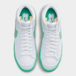 Women's Nike Blazer Mid '77 Casual Shoes White/Barely Green/Gum Light Brown/Spring Green - FJ4547 100 -Nikes Shoes Shop FJ4547 100 P5