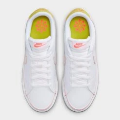 Women's Nike Court Legacy Next Nature Casual Shoes White/Hot Punch/Bright Cactus/Phantom - FJ4568 100 -Nikes Shoes Shop FJ4568 100 P5