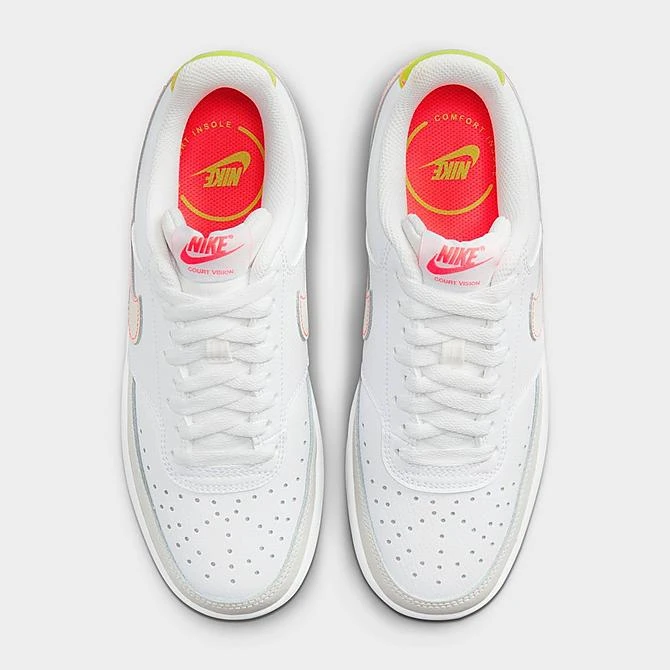 Women's Nike Court Vision Low Next Nature Casual Shoes White/Hot Punch/Bright Cactus/Phantom - FJ4569 100 7 Women's Nike Court Vision Low Next Nature Casual Shoes White/Hot Punch/Bright Cactus/Phantom - FJ4569 100 - Image 5