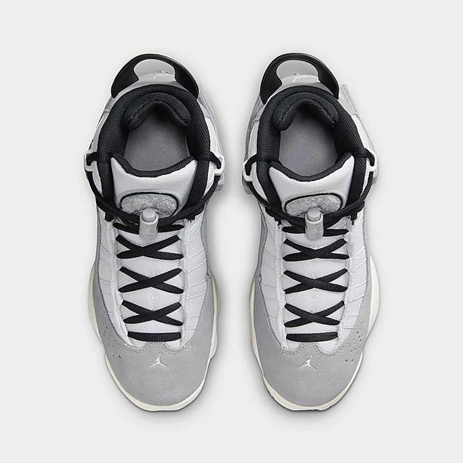Nike Big Kids' Jordan 6 Rings Basketball Shoes Light Smoke Grey/Black/Sail/White - FJ4651 077 7 Nike Big Kids' Jordan 6 Rings Basketball Shoes Light Smoke Grey/Black/Sail/White - FJ4651 077 - Image 5