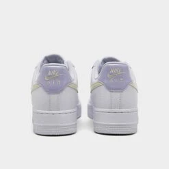 Women's Nike Air Force 1 Low Casual Shoes White/Coconut Milk/Oxygen Purple - FN3501 100 -Nikes Shoes Shop FN3501 100 P4
