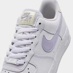 Women's Nike Air Force 1 Low Casual Shoes Coconut Milk/Oxygen Purple/White - FN3501 101 -Nikes Shoes Shop FN3501 101 P3