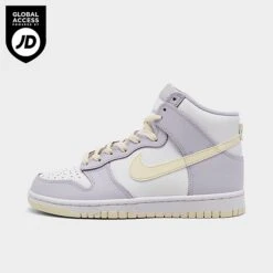 Women's Nike Dunk High Retro Casual Shoes White/Coconut Milk/Oxygen Purple - FN3504 100
