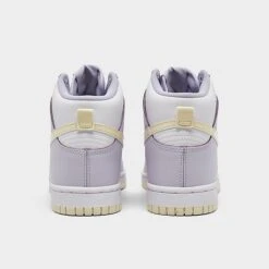Women's Nike Dunk High Retro Casual Shoes White/Coconut Milk/Oxygen Purple - FN3504 100 -Nikes Shoes Shop FN3504 100 P4