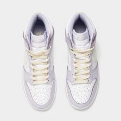 Women's Nike Dunk High Retro Casual Shoes White/Coconut Milk/Oxygen Purple - FN3504 100 -Nikes Shoes Shop FN3504 100 P5