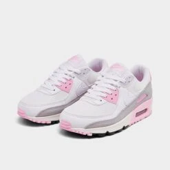 Women's Nike Air Max 90 Casual Shoes White/Pink - FN7489 100 -Nikes Shoes Shop FN7489 100 P2