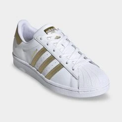 Women's Adidas Originals Superstar Casual Shoes White/Gold Metallic/White - FX7483 100 -Nikes Shoes Shop FX7483 100 P2