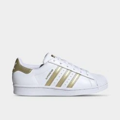 Women's Adidas Originals Superstar Casual Shoes White/Gold Metallic/White - FX7483 100 -Nikes Shoes Shop FX7483 100 P3