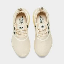 Women's Adidas Originals NMD_R1 Casual Shoes Cream White/Mineral Green/Cream White - FZ6001 250 -Nikes Shoes Shop FZ6001 250 P5