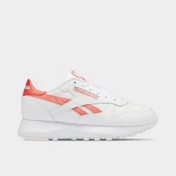 Women's Reebok Classic Leather Casual Shoes Footwear White/Footwear White/Semi Orange Flare - GW3795 100