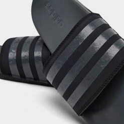 Women's Adidas Adilette Comfort Slide Sandals Black/Grey/Black - GX4303 001 -Nikes Shoes Shop GX4303 001 P3