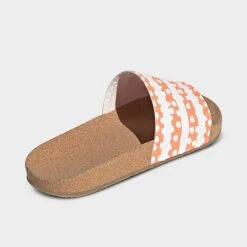 Women's Adidas Adilette Print Slide Sandals Beam Orange/White/Gum - GX9482 820 -Nikes Shoes Shop GX9482 820 P4